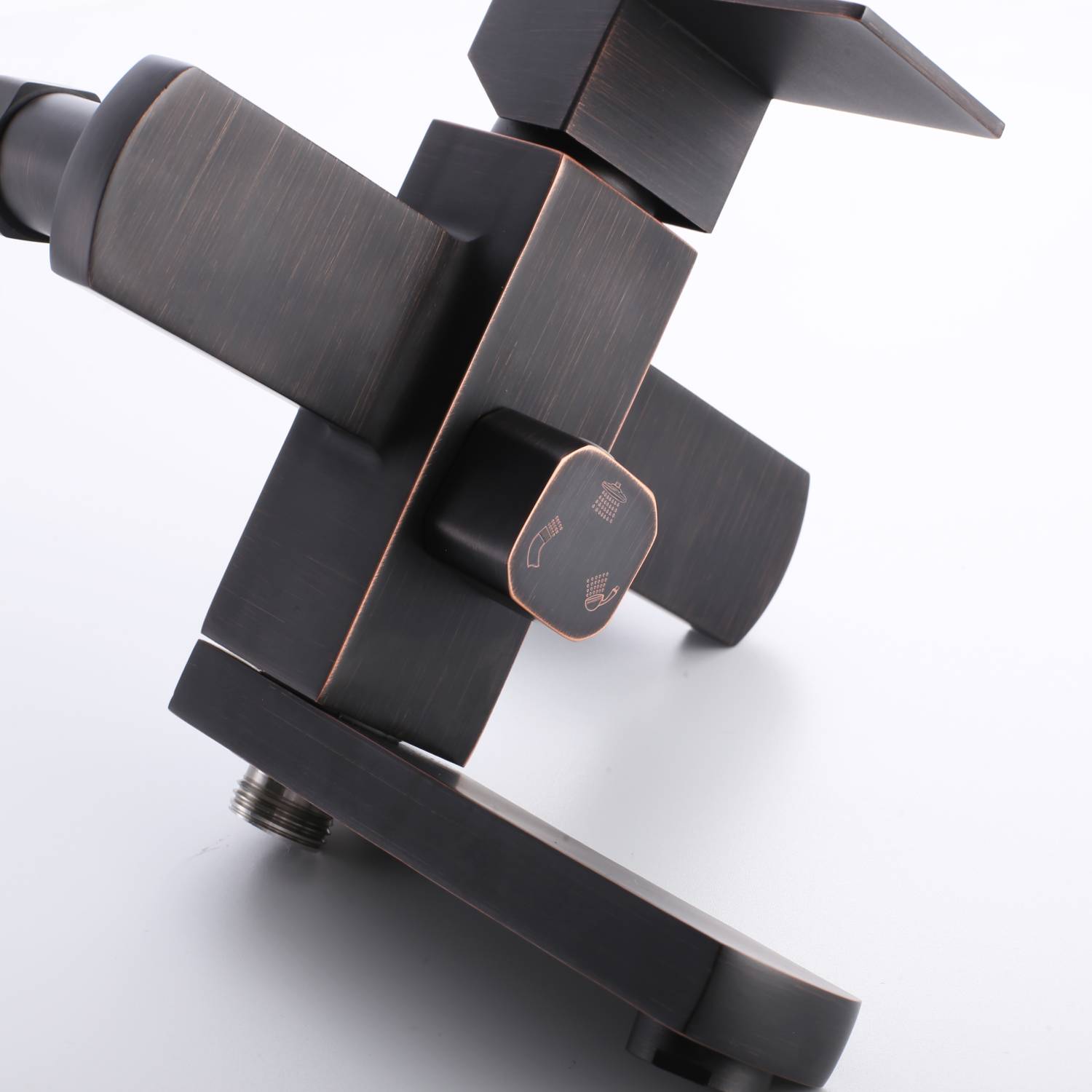 Oil Rubbed Bronze Surface Mounted Shower Faucet with 8-Inch Rain Head for a Blissful Shower Experience - wonderland shower inc