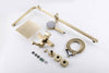 Luxury Brushed Gold 3-Function Exposed Shower Set with Handheld Shower and Tub Spout - wonderland shower inc