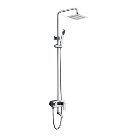 Digital Chrome Rain Shower Faucet Wall Mounted Bathtub Shower Hand Shower Mixer - wonderland shower inc
