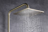 Sleek Digital Brushed Gold Wall-Mounted Rain Shower and Bathtub Mixer with Handheld Shower - wonderland shower inc