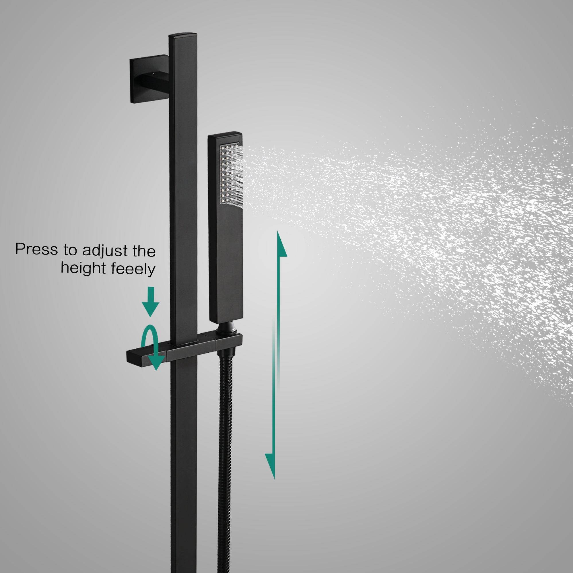 Rainfall waterfall 22'' chrome 3 Way digital display Thermostatic Show