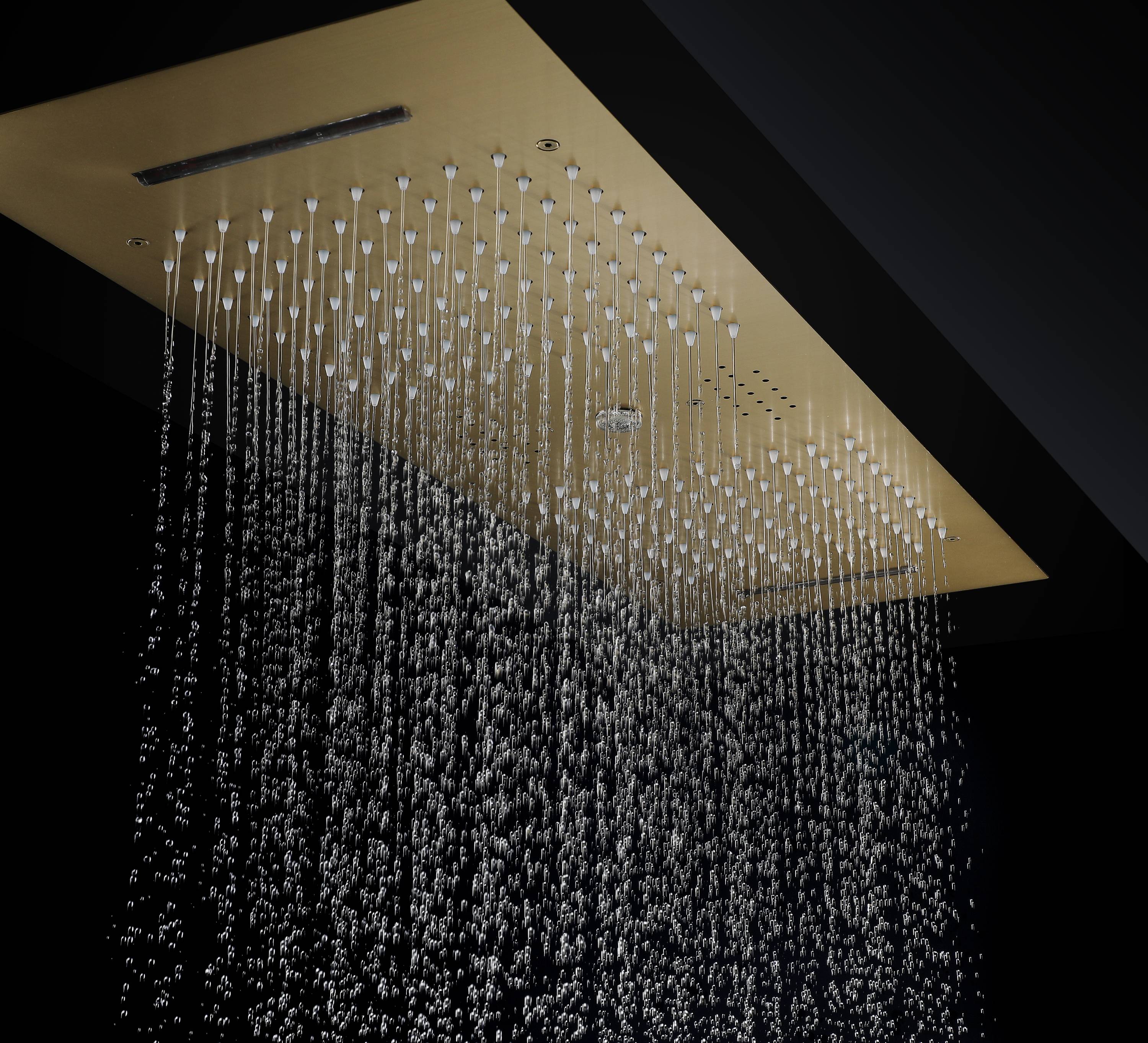 Brushed Gold 35-Inch LED Rainfall, Waterfall and Water Column