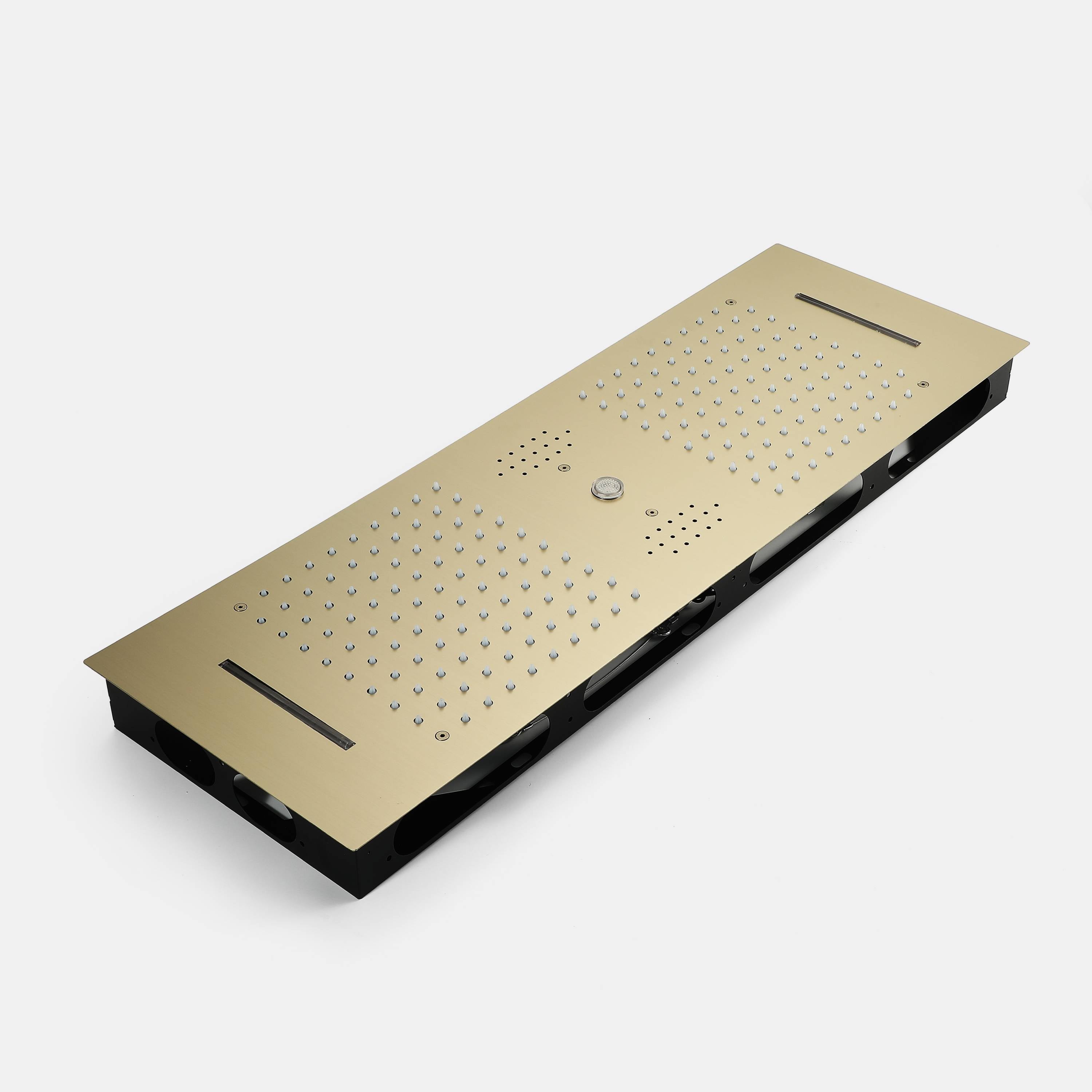 Brushed Gold 35-Inch LED Rainfall, Waterfall and Water Column