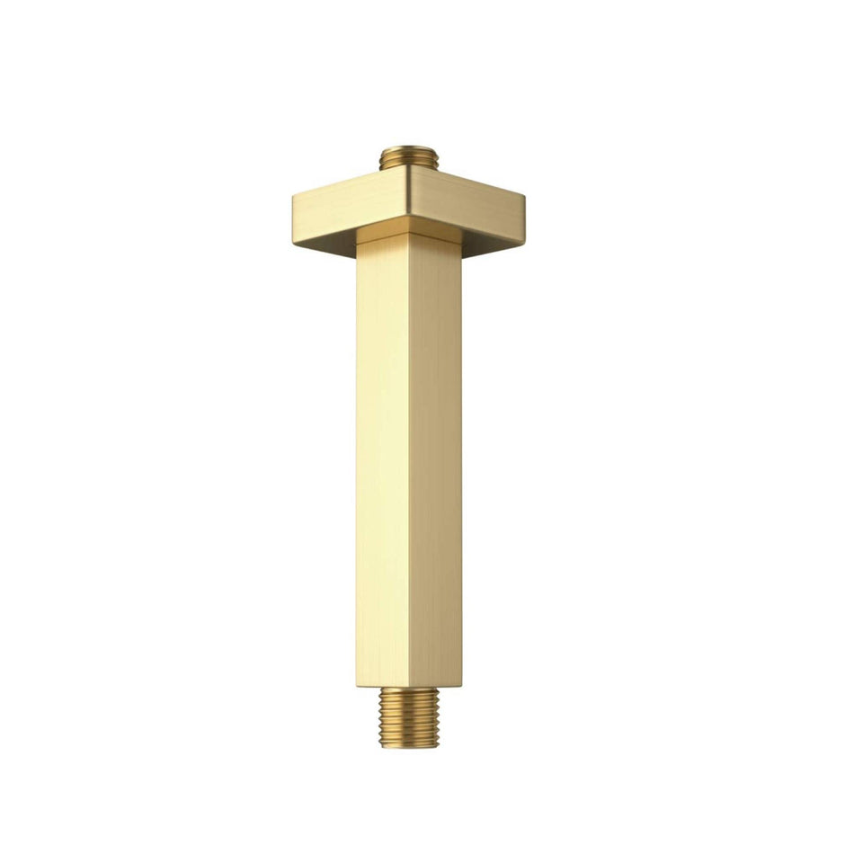 5 inch or 9 inch or 24 inch or 36 inch Brushed gold Ceiling mount shower arm brass