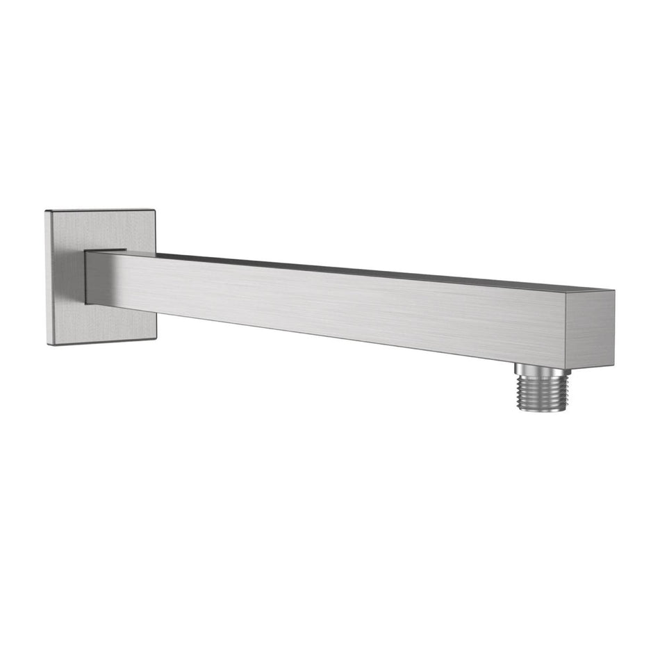 wall mount 16inch brass shower arm with flange brushed nickel - wonderland shower inc