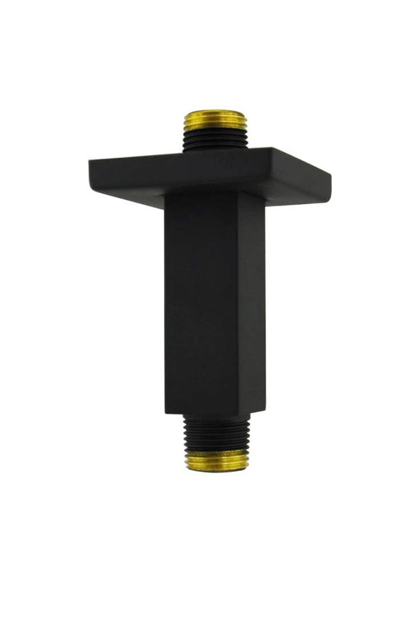 Matte Black Brass Ceiling Mount Shower Extension Arm - Available in 5-inch and 12-inch Lengths - wonderland shower inc
