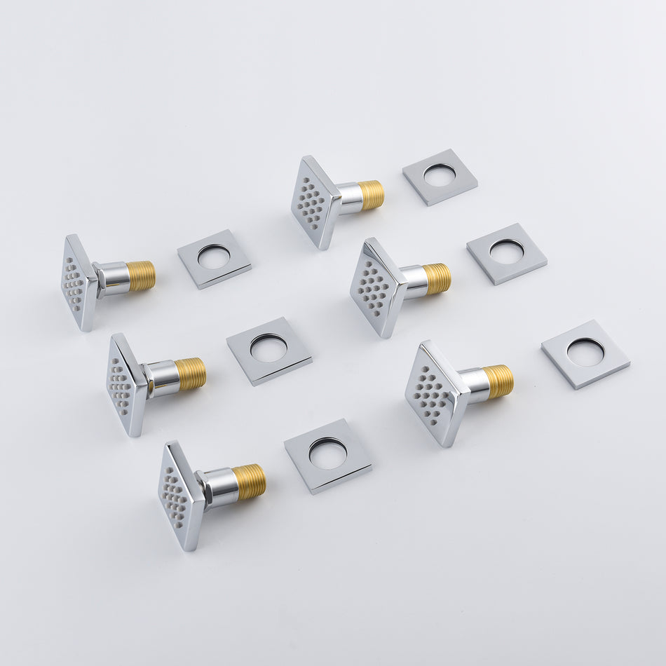 Brass Shower Body Sprays Massage Spa Side Sprayer Jets in Wall Mounted Body Jets Spray Body Shower Set Adjustable body sprayer - wonderland shower inc