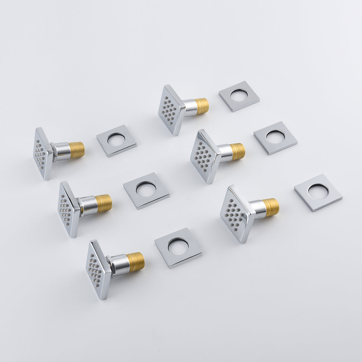 20'' or 24'' Ceiling-Mounted LED Chrome 3-Way Thermostatic Shower Faucet with Independent and Simultaneous Functionality - wonderland shower inc