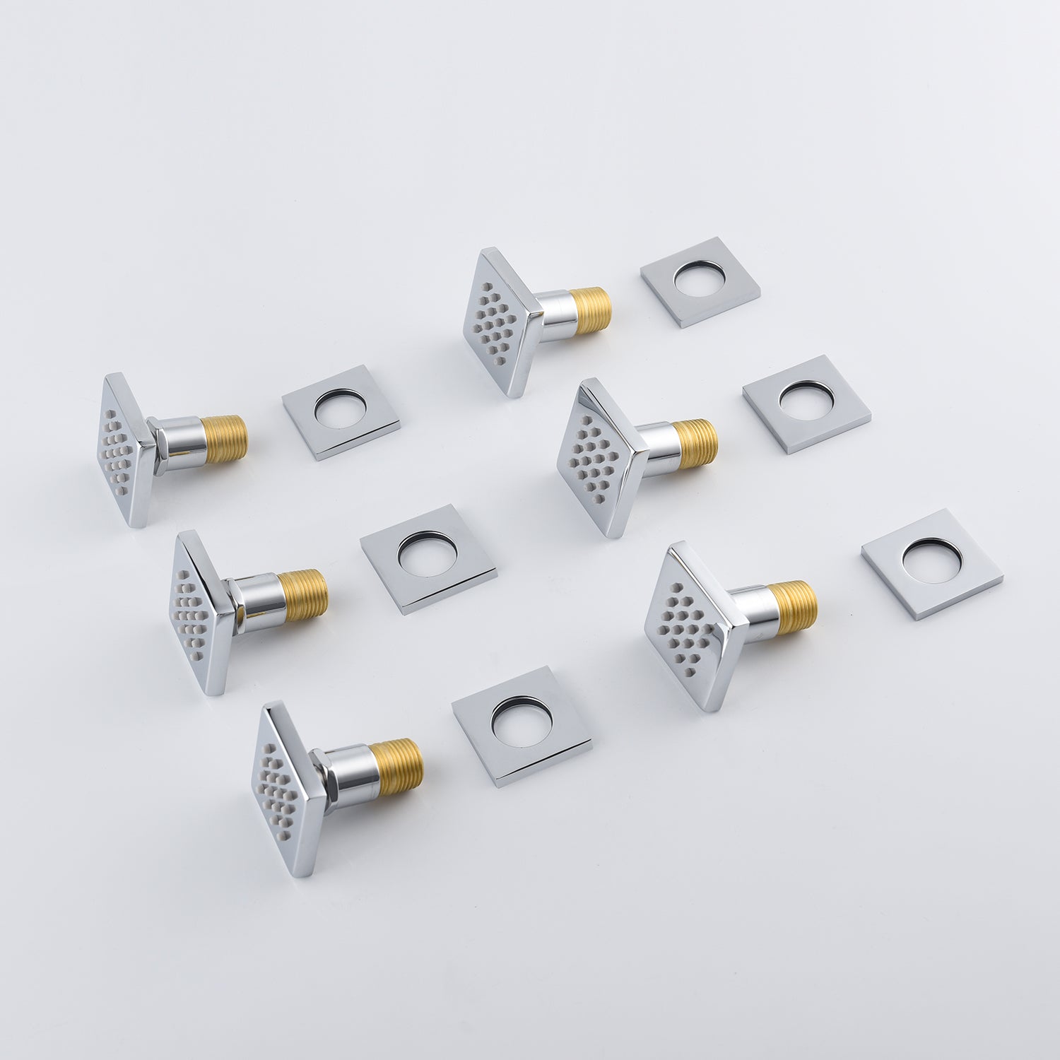 20'' or 24'' Ceiling-Mounted LED Chrome 3-Way Thermostatic Shower Faucet with Independent and Simultaneous Functionality - wonderland shower inc