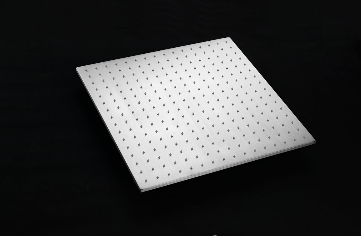 20-Inch Brushed Nickel Rainfall Shower Head: Choose Between Non-LED or LED, Enjoy Ceiling-Mounted - wonderland shower inc