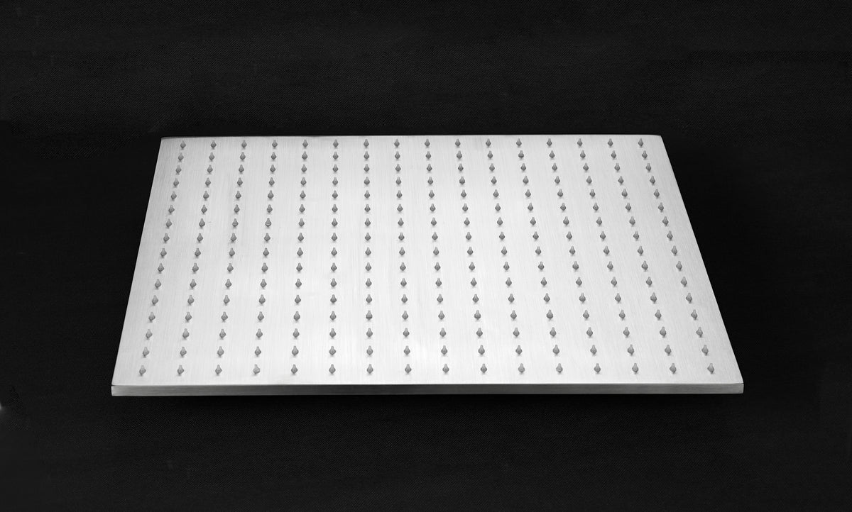 20-Inch Brushed Nickel Rainfall Shower Head: Choose Between Non-LED or LED, Enjoy Ceiling-Mounted - wonderland shower inc