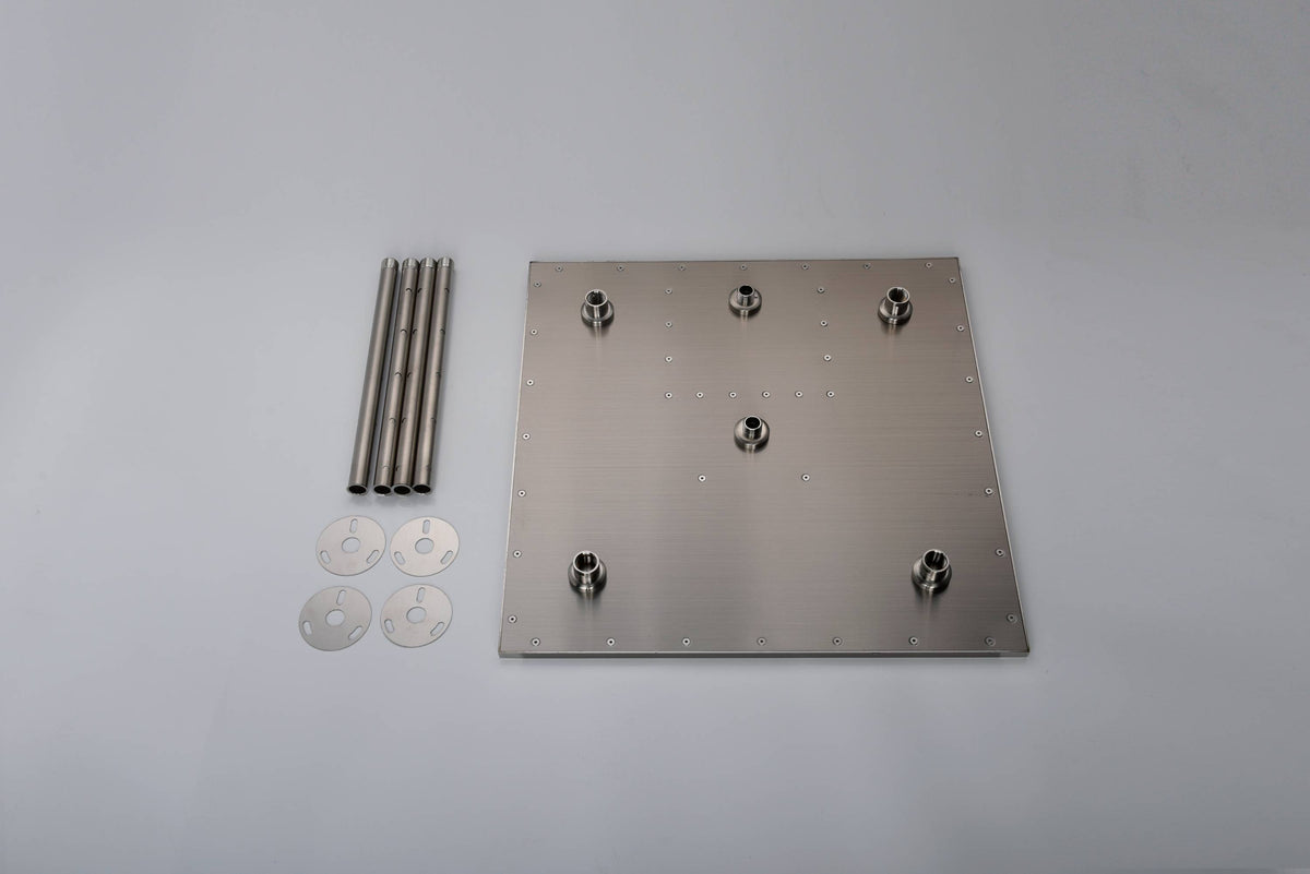 20 Inch Brushed nickel ceiling or flush mount rainfall shower systems ...