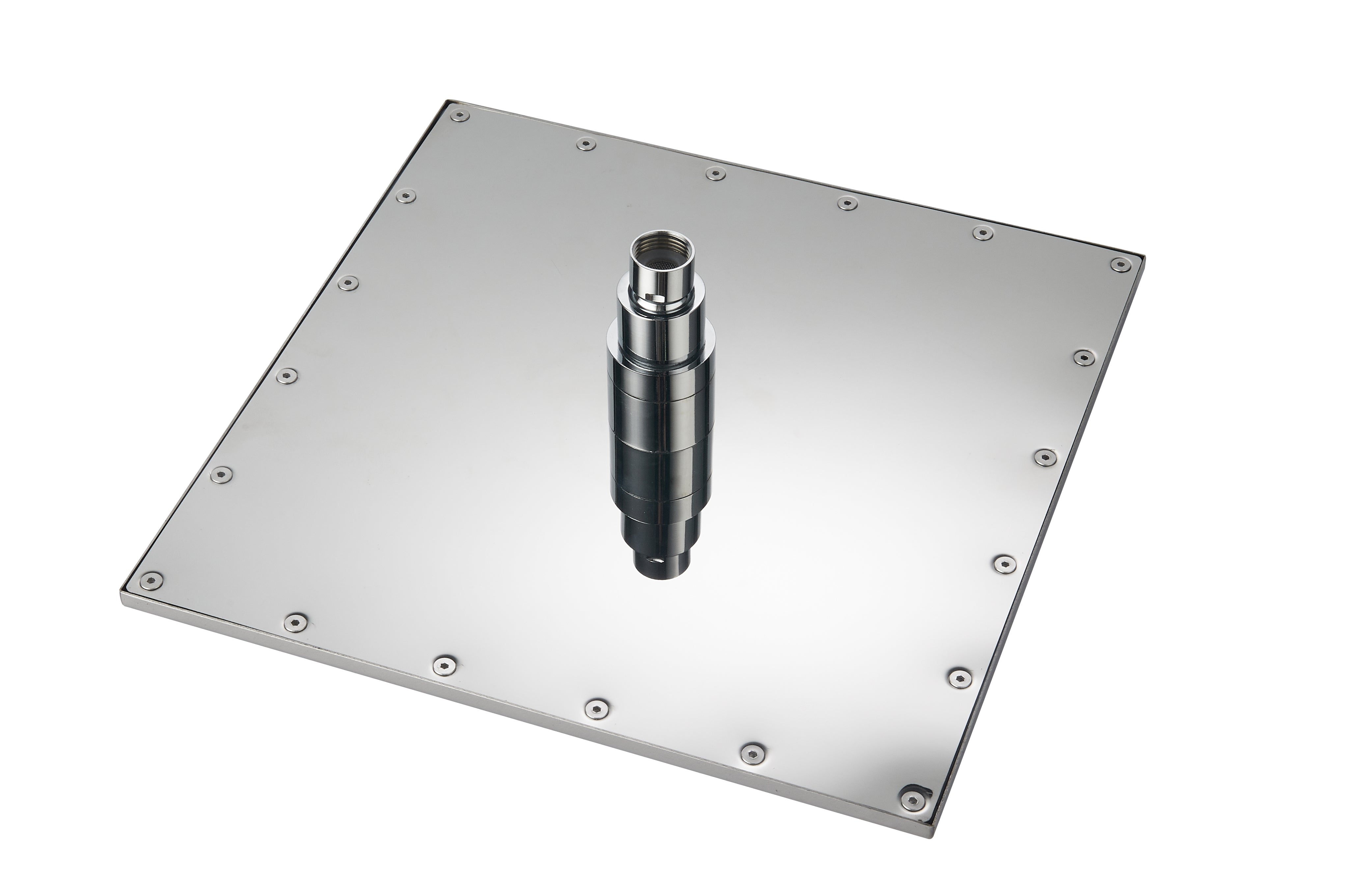 chrome ceiling mount LED rainfall shower head  two way shower faucet with handle sprayer - wonderland shower inc