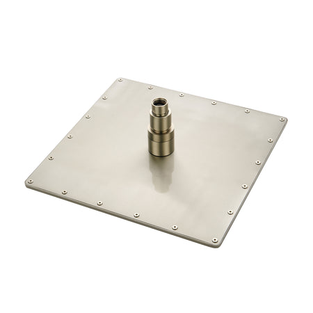 Brushed nickel two shower heads 3 way thermostatic valve shower heads systems each function work at the same time and separately - wonderland shower inc