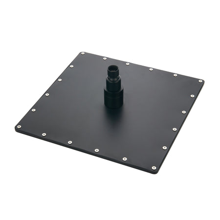Ceiling Mount Matte Black LED Rain Shower System - Available in 12 inch or 16 inch - 3-Way Anti-Scald Digital Display Rough-in Valve and 6 Body Jets Included" - wonderland shower inc