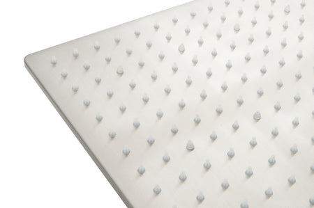 12 Inch or 16 Inch Ceiling Mounted Matte Brushed Nickel 3-Way Thermostatic Shower Faucet with 6 body jets- Simultaneous and Independent Functionality - wonderland shower inc