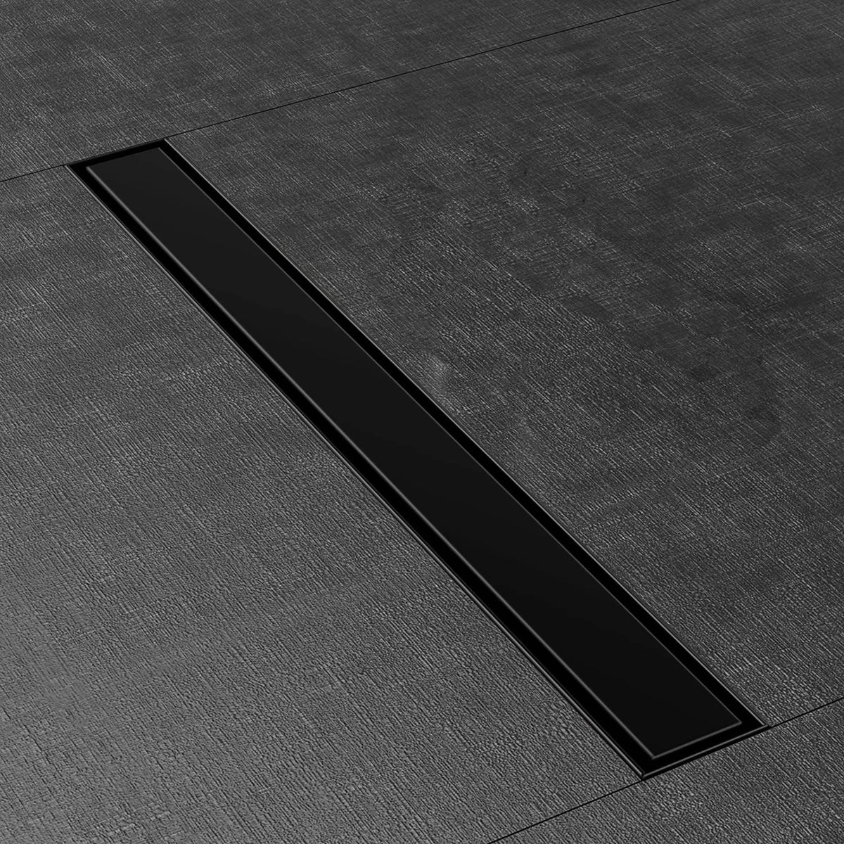 matte black Linear shower drain stainless steel material 24 inch with ...