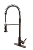 Oil Bronze Black High Arc brass Kitchen Sink Faucet Pull Down metal Spray with deck plate - wonderland shower inc