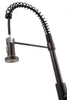 Oil Bronze Black High Arc brass Kitchen Sink Faucet Pull Down metal Spray with deck plate - wonderland shower inc