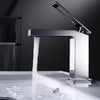 Chrome Single handle bathroom basin faucet with pop up overflow brass drain - wonderland shower inc
