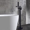 Matte Black Freestanding Single Handle Bathtub Faucet: Featuring a Handheld Sprayer for Added Convenience and Style - wonderland shower inc