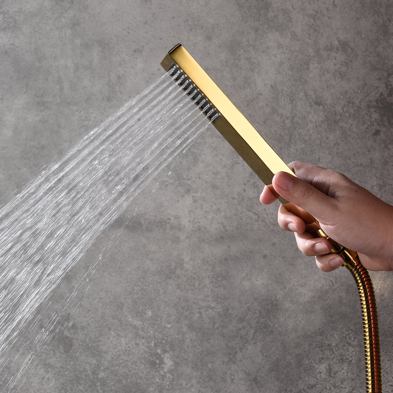 12 Inch or 20 inch Ceiling mounted Polished Gold Shower System Rough-in Valve Body and Trim - wonderland shower inc