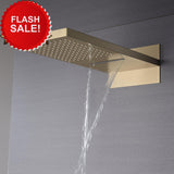 22-Inch Wall Mount Shower Heads: Choose from Chrome, Brushed Gold, Polished Gold, Brushed Nickel, or Matte Black or Oil Rubber Bronze Finishes, and Opt for LED or Non-LED Lighting