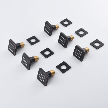 Brass Shower Body Sprays Massage Spa Side Sprayer Jets in Wall Mounted Body Jets Spray Body Shower Set Adjustable body sprayer - wonderland shower inc