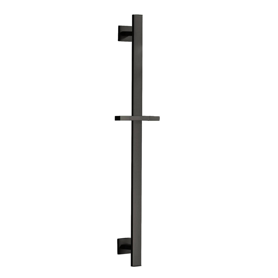 matte black shower sliding bar with adjustable handle shower holder wall mount brass