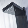 59'' Oil Bronze Black LED Rain & Waterfall Massage Tower - Simultaneous and Independent Functionality - wonderland shower inc