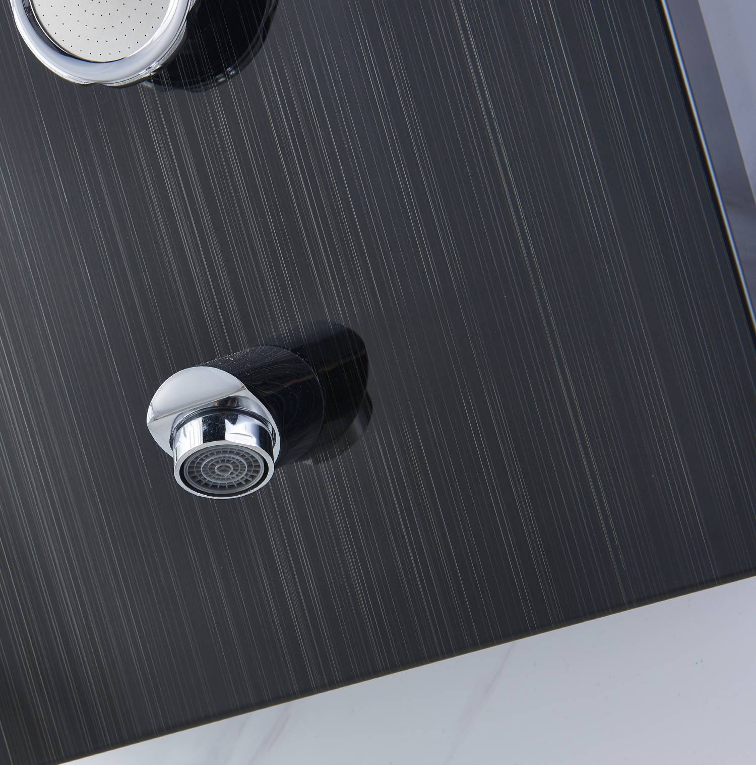 59'' Oil Bronze Black LED Rain & Waterfall Massage Tower - Simultaneous and Independent Functionality - wonderland shower inc