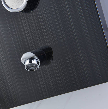 59'' Oil Bronze Black LED Rain & Waterfall Massage Tower - Simultaneous and Independent Functionality - wonderland shower inc