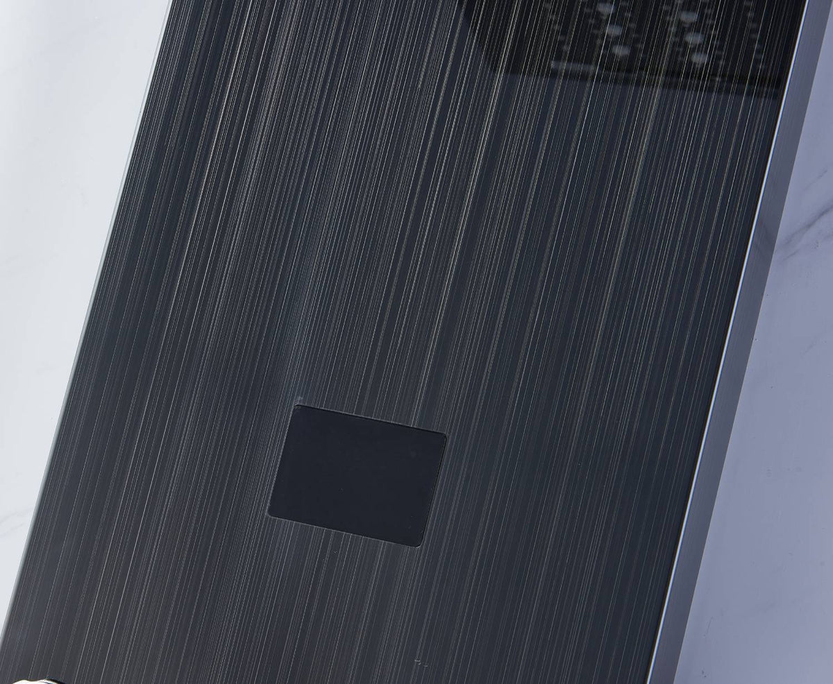 59'' Oil Bronze Black LED Rain & Waterfall Massage Tower - Simultaneous and Independent Functionality - wonderland shower inc