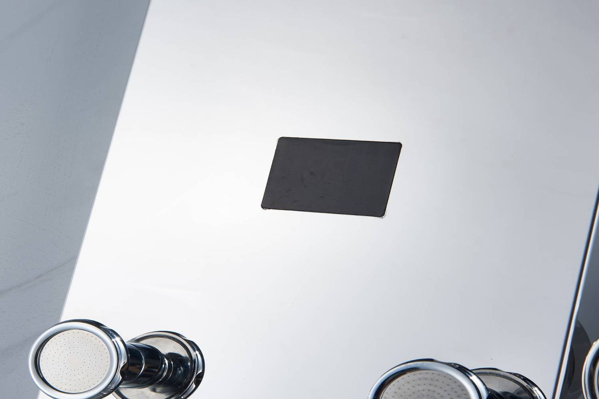 Chrome LED Rain & Waterfall Massage Tower - Simultaneous and Independent Functionality - wonderland shower inc
