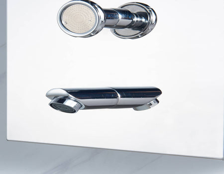 Chrome LED Rain & Waterfall Massage Tower - Simultaneous and Independent Functionality - wonderland shower inc