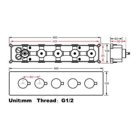 Elegant Gold 23x15 inch LED Music Shower Head with 4-Way Thermostatic Valve for Simultaneous and Independent Operation - wonderland shower inc