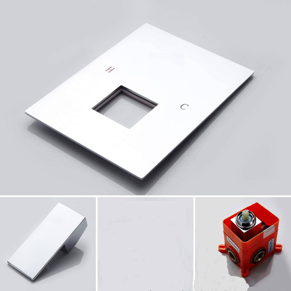 Chrome Bathroom 8 inch LED or 6 inch non LED regular head Shower Faucet Set With Single Handle Mixer Vavle - wonderland shower inc