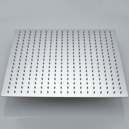 Chrome Stainless Steel Rainfall Shower Head: Choose from 12-inch or 16-inch Sizes for a Refreshing and Invigorating Experience - wonderland shower inc