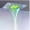 Flush-in LED Shower Head Water Temperature Led Shower Concealed Rain Large Waterfall - wonderland shower inc