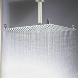 Ultra-Thin Design 20-Inch Non-LED Rainfall Shower Head: Ceiling Mount in Brushed Nickel, Chrome, Matte Black, or Polished Gold
