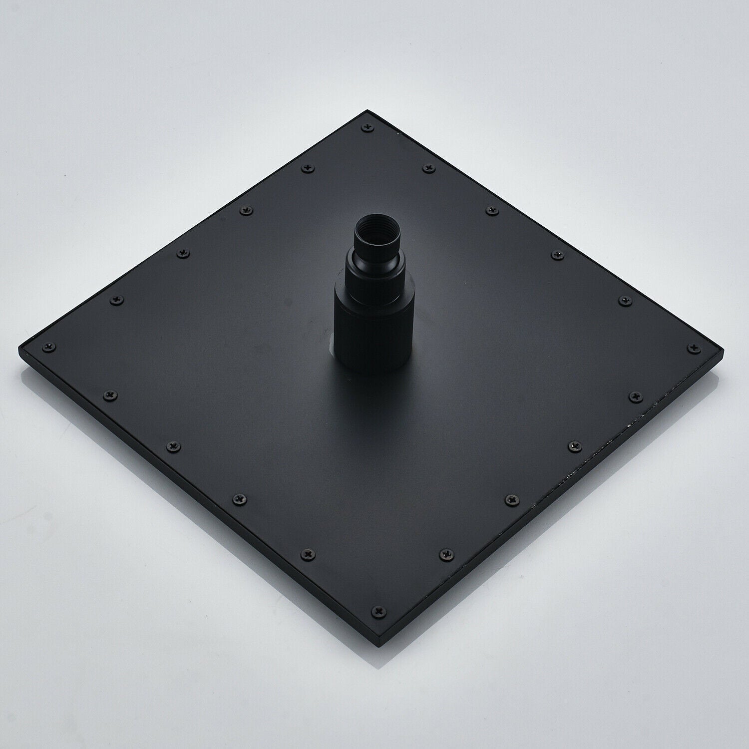 12-Inch Matte Black Rain Shower Head: 3 LED Color Lights and 16-Inch Wall Mount Shower Arm - wonderland shower inc