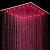 20inch 3 LED colors Ceiling Mounted Chrome Rainfall Shower Faucet with Hand Shower Mixer Tap - wonderland shower inc