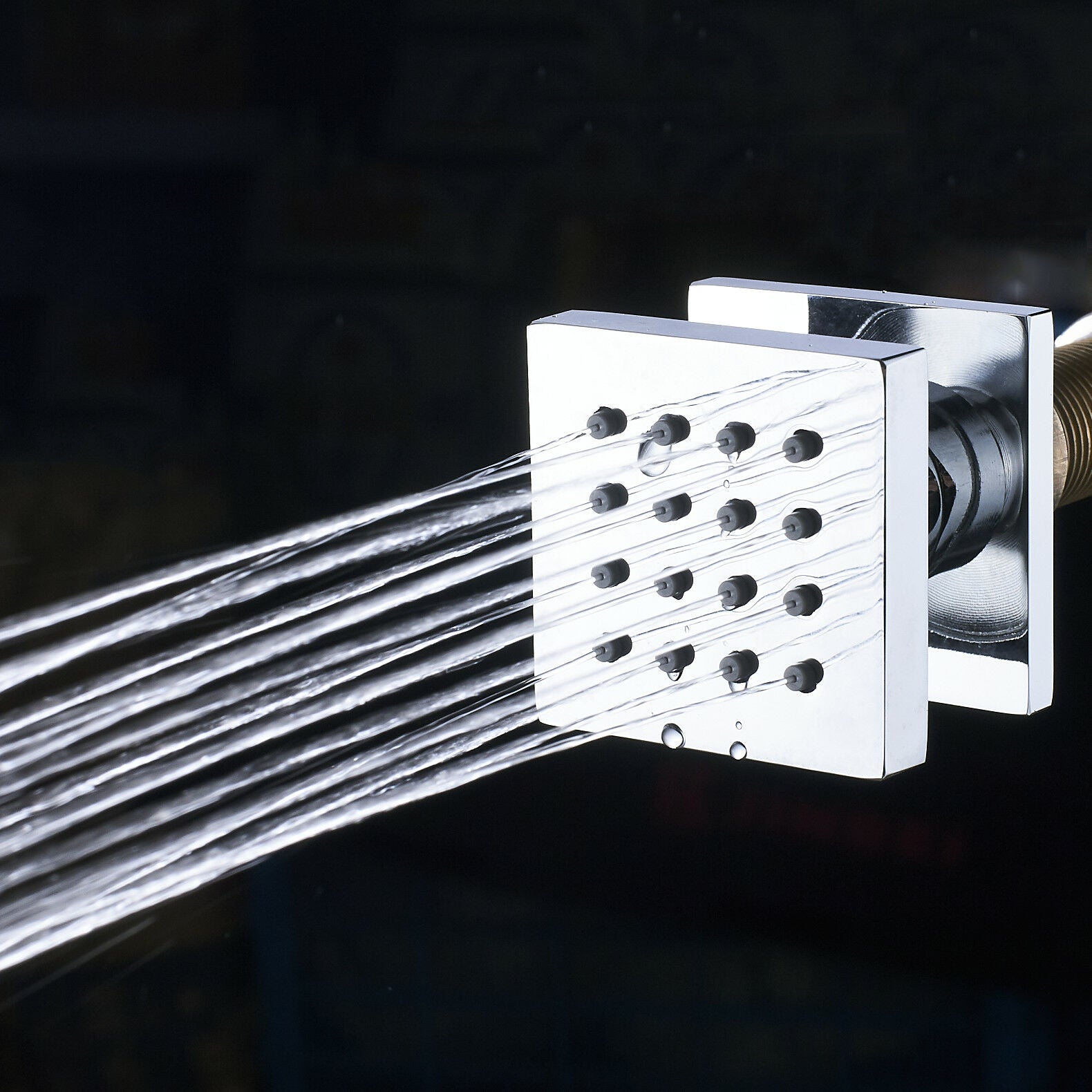 12-inch or 16-inch Rainfall 3 LED Colors Chrome Ceiling Mount 3-Way Thermostatic Shower System - Simultaneous and Individual Functionality - wonderland shower inc