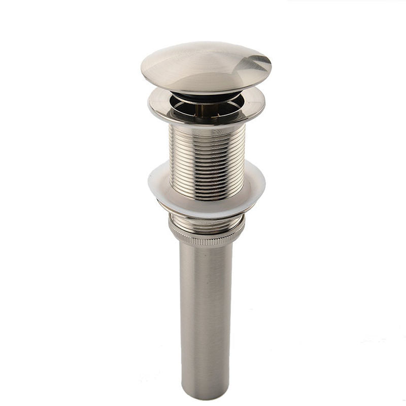 Brushed nickel Sink Drain Bathroom Pop-up Drain With Detachable Basket Stopper - wonderland shower inc