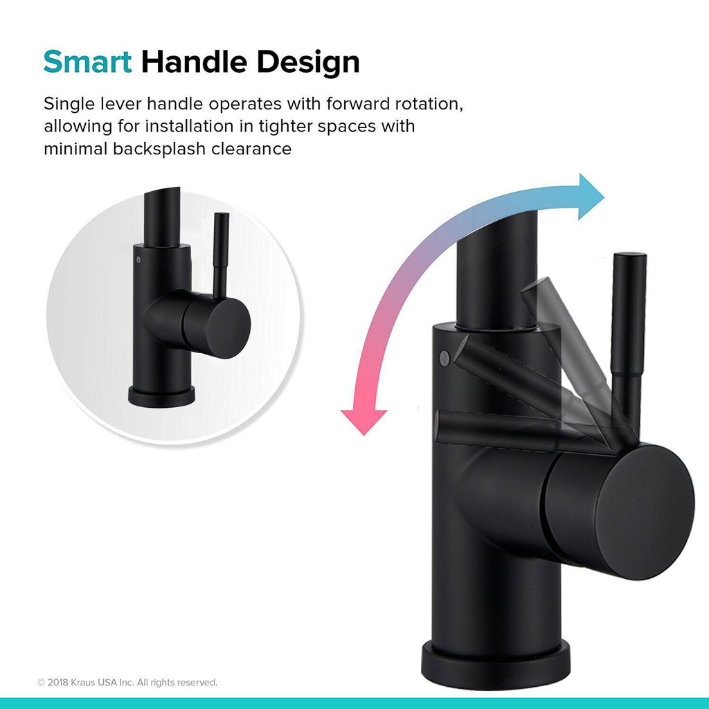 Matte Black Pull Out Spray Kitchen Sink Faucet Commercial Swivel Tap W/Plate - wonderland shower inc