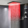 Matte Black 20-Inch or 24-Inch LED or Non-LED Ceiling Mounted Rain Shower Head - wonderland shower inc
