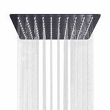 Chrome Stainless Steel Rainfall Shower Head: Choose from 12-inch or 16-inch Sizes for a Refreshing and Invigorating Experience - wonderland shower inc