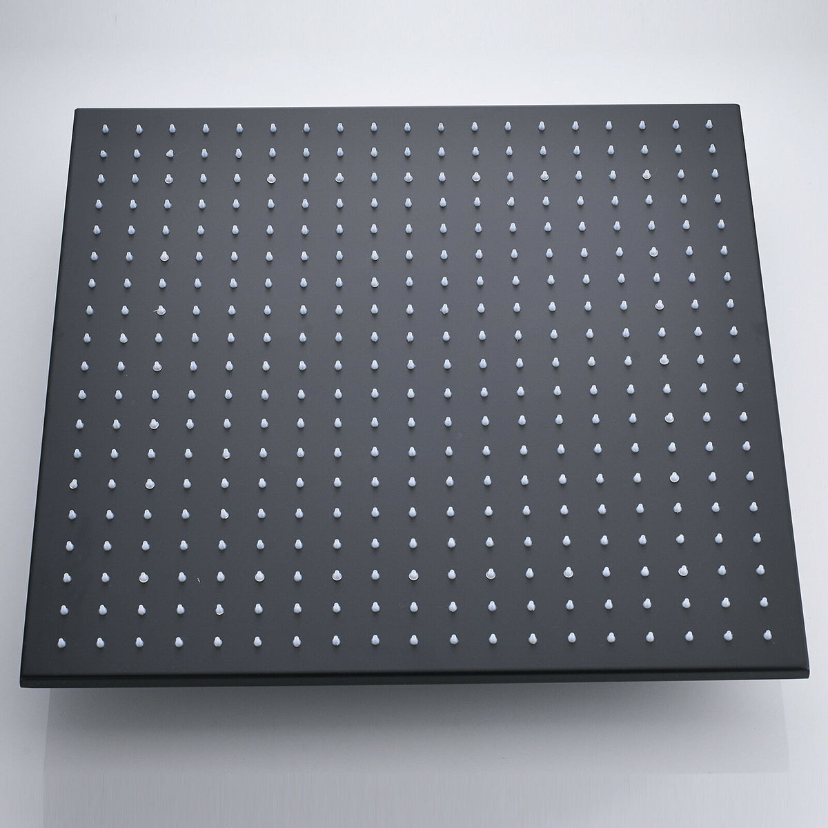 Matte Black 20-Inch or 24-Inch LED or Non-LED Ceiling Mounted Rain Shower Head - wonderland shower inc