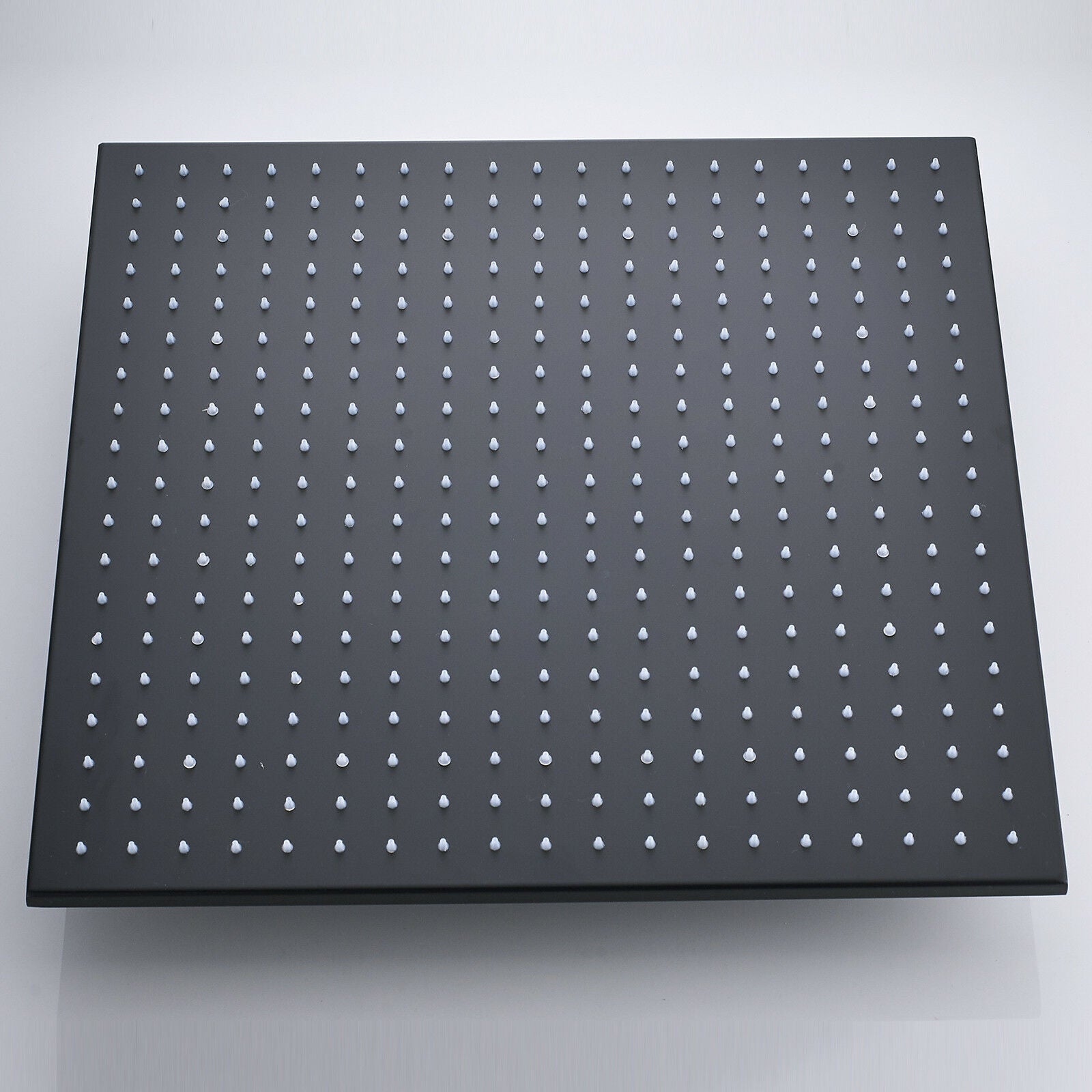 Matte Black 20-Inch or 24-Inch LED or Non-LED Ceiling Mounted Rain Shower Head - wonderland shower inc