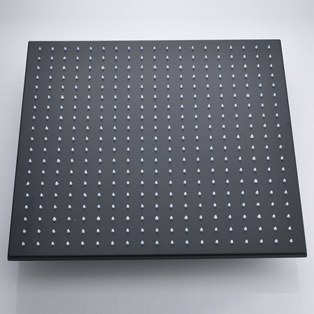 Matte Black 20-Inch or 24-Inch LED or Non-LED Ceiling Mounted Rain Shower Head - wonderland shower inc